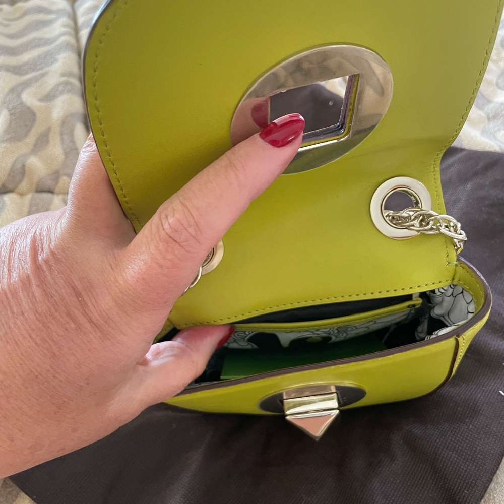 Kate Spade mini flip bag in beautiful lime color - Picture 3 of 4